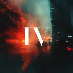 Abstract cover art for dark ambient side project 'Shadows'
